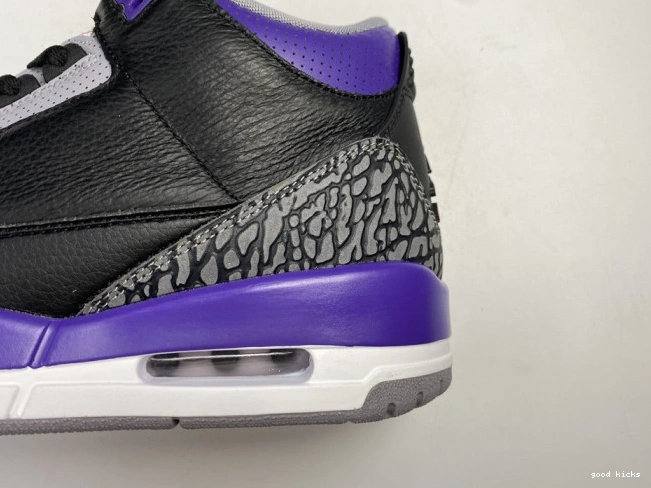 Rep Air Jordan 3 Court 050 Purple Retro CT8532 Black 0720
